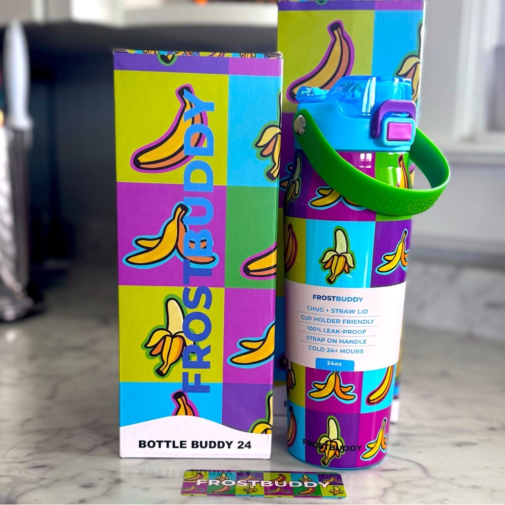 FrostBuddy Go Bananaz Insulated Tumbler Bottle Buddy 24oz PoP ArT LimitedEdit - Picture 10 of 16